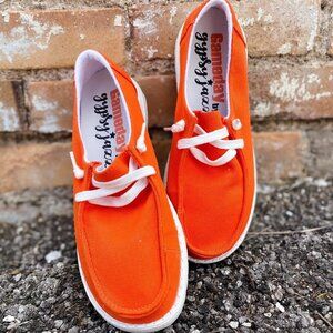 Very G Gypsy Jazz Game Day Orange Slip-On Sneakers
